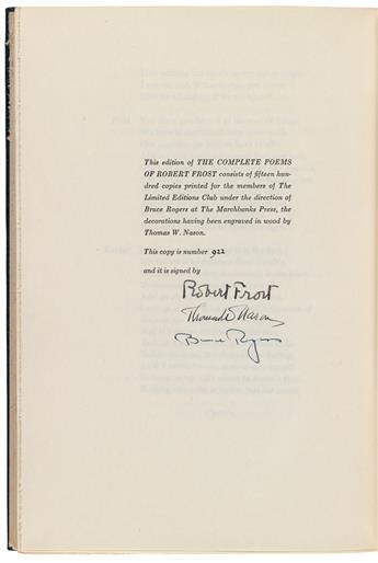 (LIMITED EDITIONS CLUB / PRESS.) Frost, Robert. Complete Poems of Robert Frost.